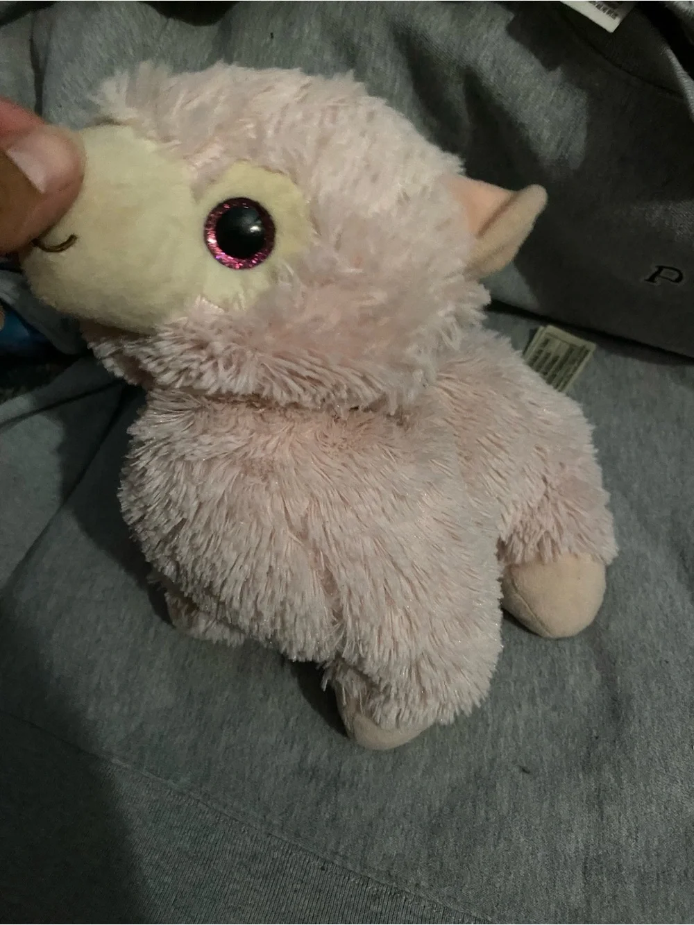 Plush Pink Alpaca Small Pet Toy - Soft Cuddly Companion
